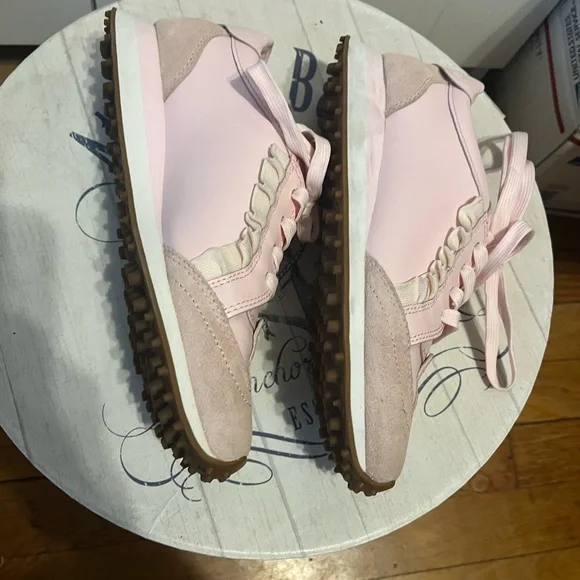 Tory Burch Sport Ruffle Golf Pink Trainers Sneakers - Picture 8 of 11